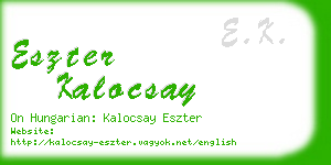 eszter kalocsay business card